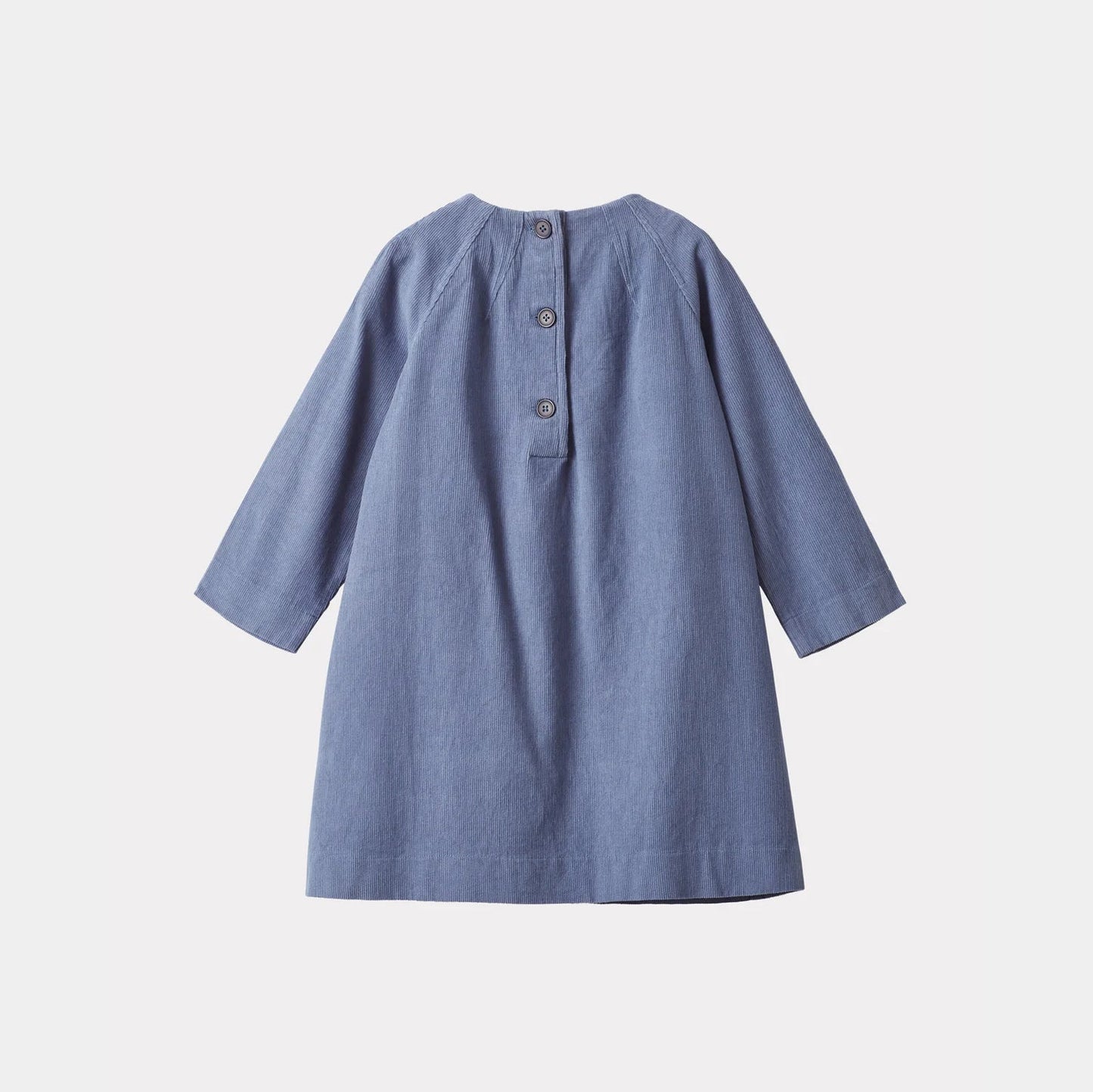 女童蓝色灯芯绒连衣裙