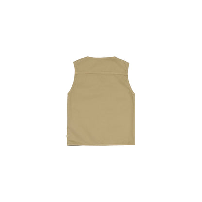 儿童军绿色马甲