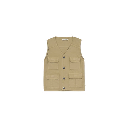 儿童军绿色马甲