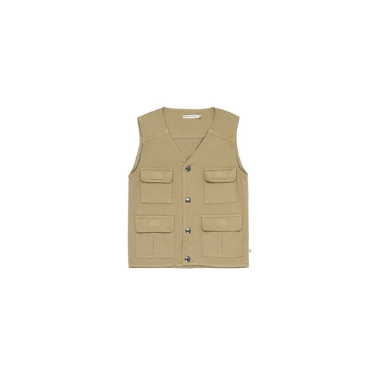 儿童军绿色马甲