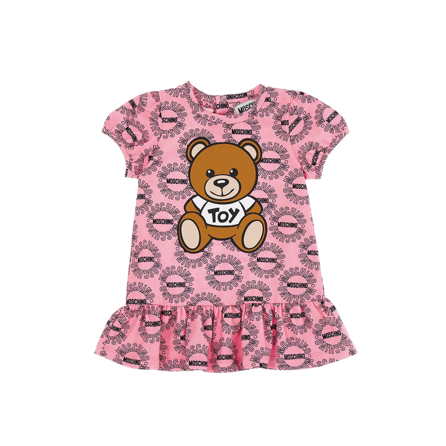 女婴粉色棉连衣裙