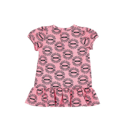 女婴粉色棉连衣裙