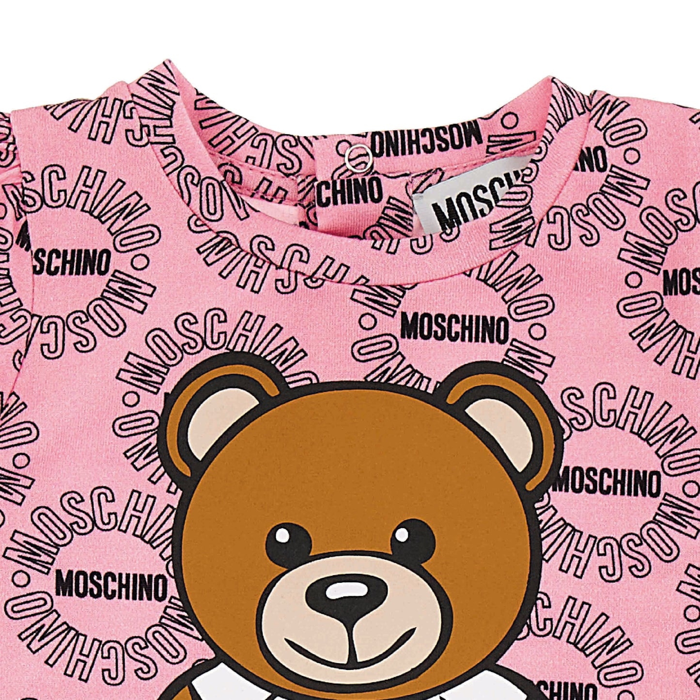 女婴粉色棉连衣裙