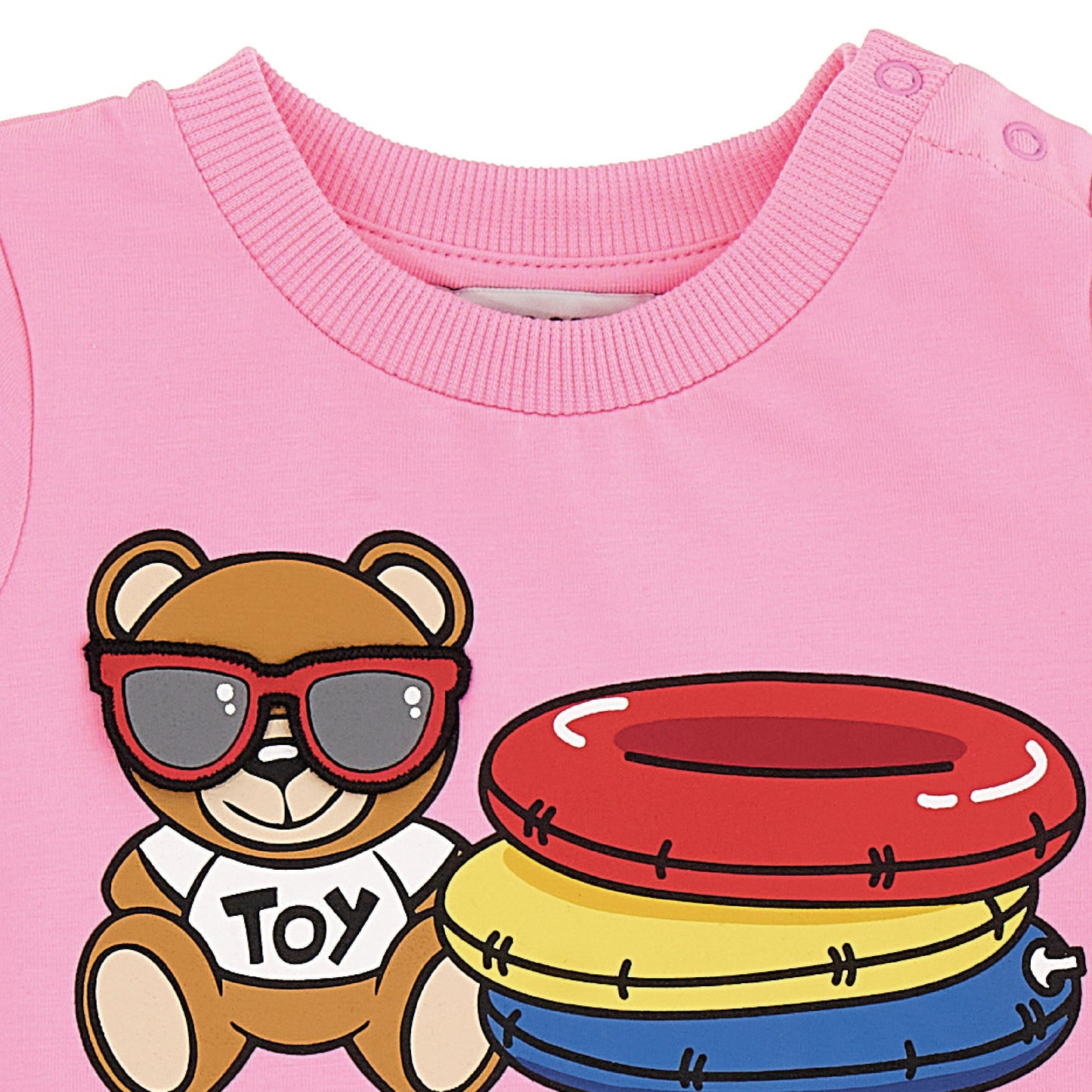 女婴粉色Logo棉T恤