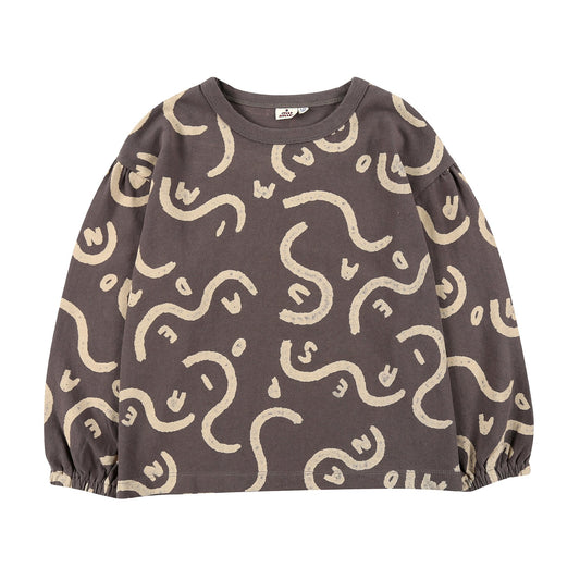 Boys & Girls Charcoal Long Sleeves T-Shirt