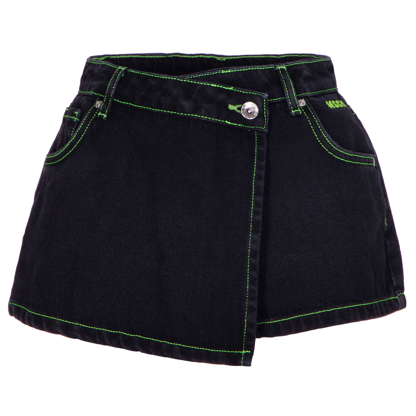 女童黑色牛仔短裤