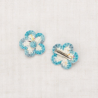 女童天空蓝花朵发夹