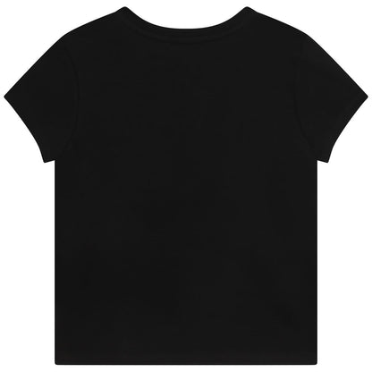 女童黑色Logo T恤