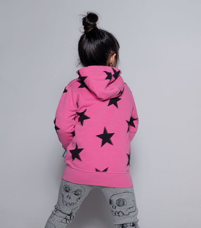 女童粉色星星拉链上衣