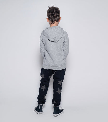 儿童黑色星星印花棉长裤