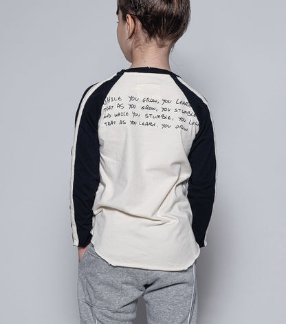 儿童白色骷髅印花棉T恤