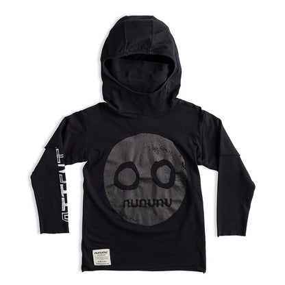 儿童黑色连帽上衣