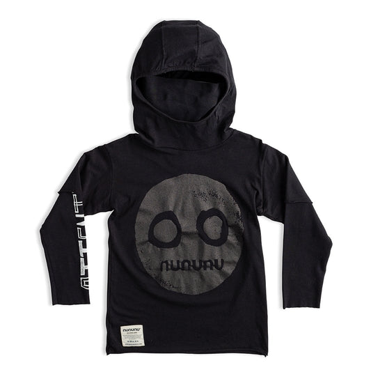 儿童黑色连帽上衣