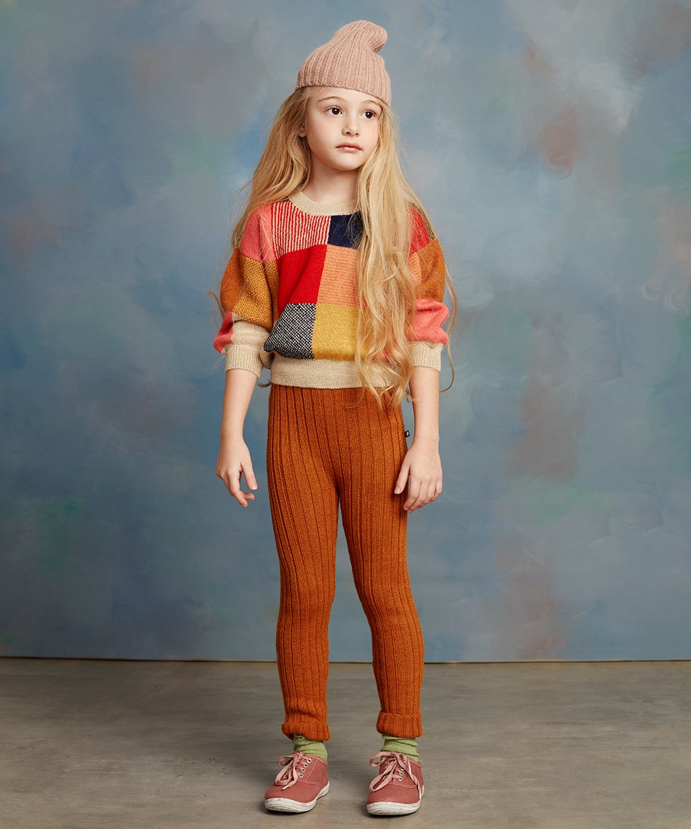 儿童彩色羊驼毛毛衣