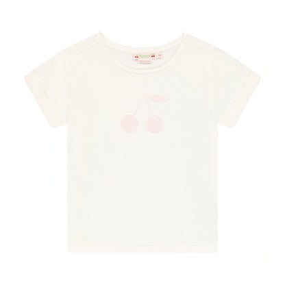 女童白色Logo棉T恤