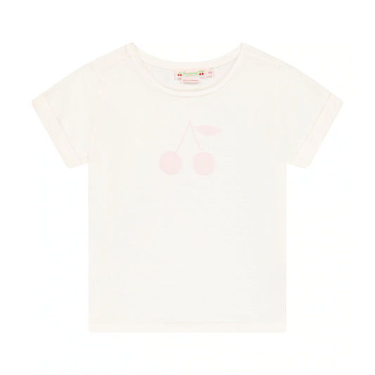 女童白色Logo棉T恤