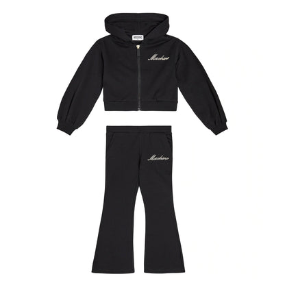 女童黑色棉套装