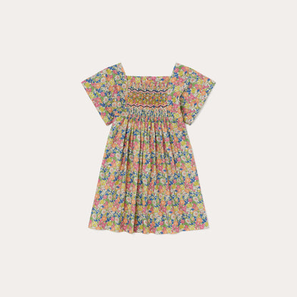 女婴彩色碎花连衣裙