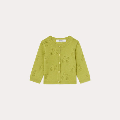 婴儿绿色羊绒开衫