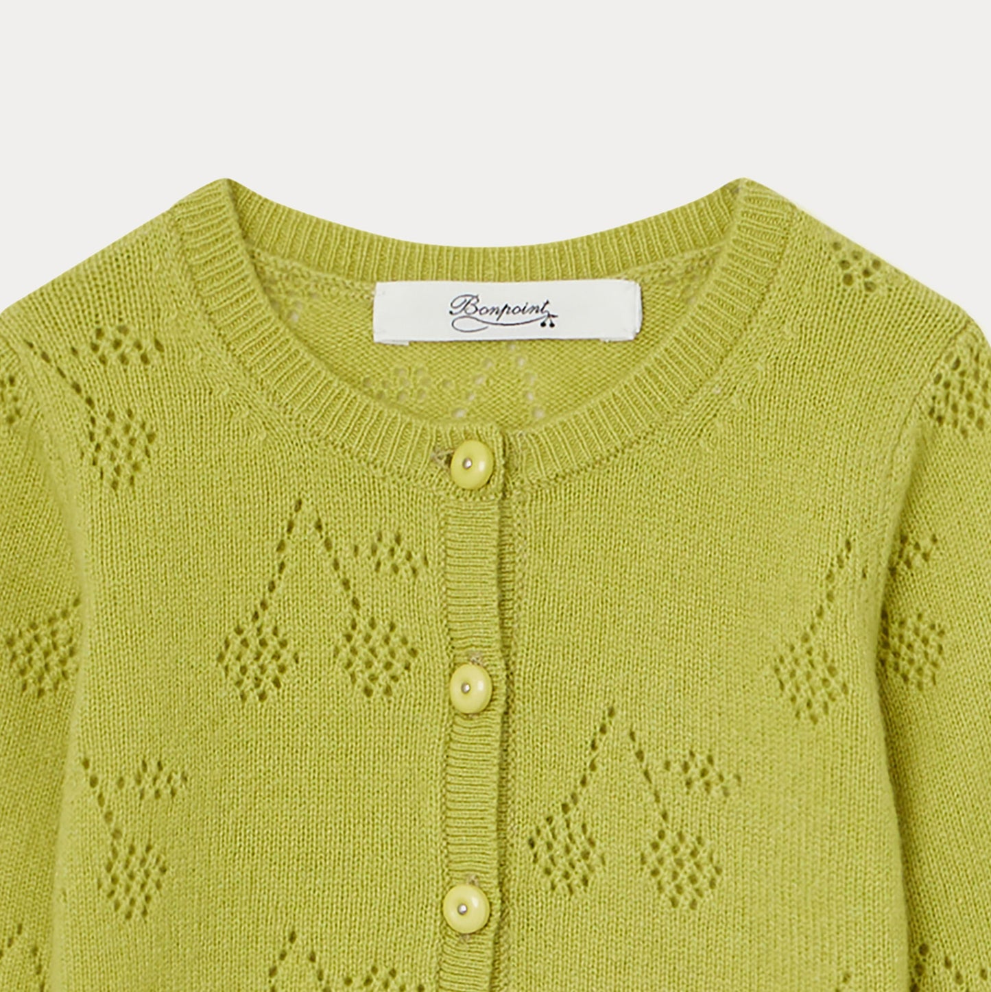 婴儿绿色羊绒开衫