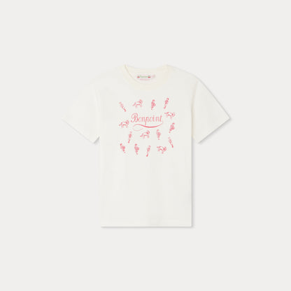 女童白色Logo棉T恤