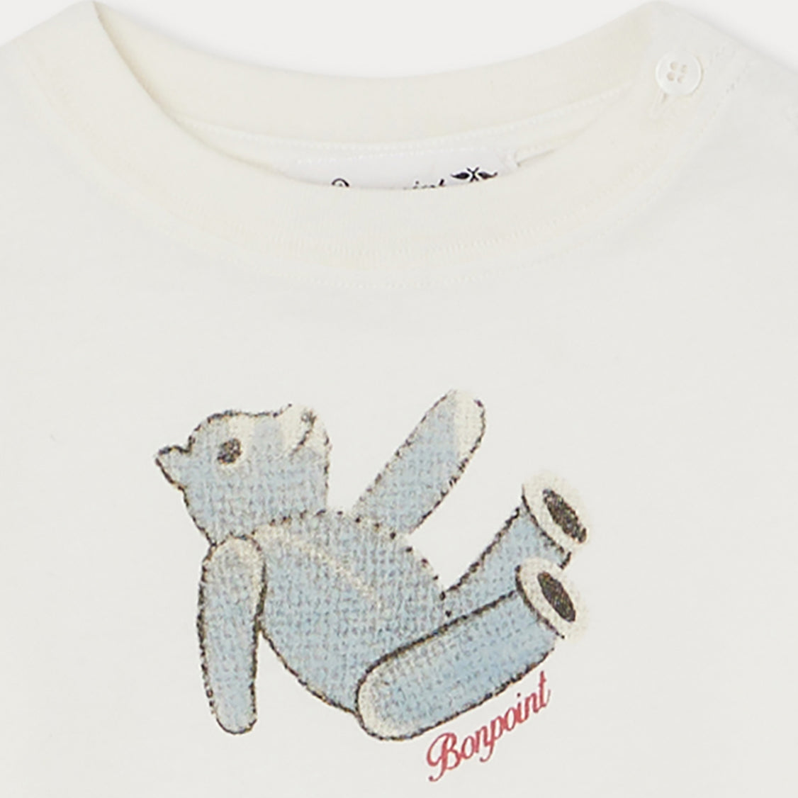 婴儿白色印花棉T恤