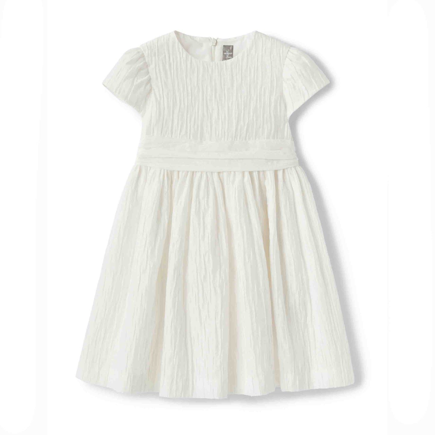 女童白色棉连衣裙