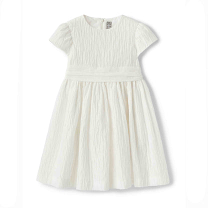 女童白色棉连衣裙