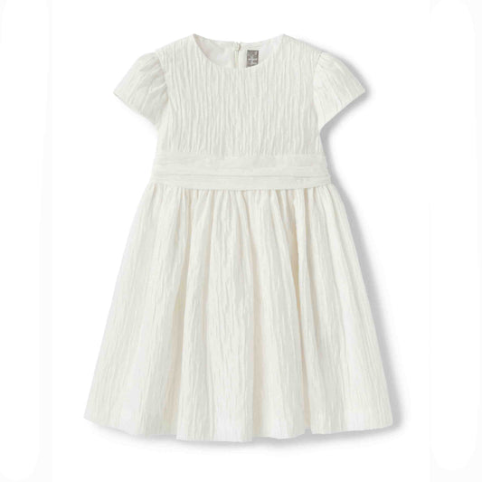 女童白色棉连衣裙