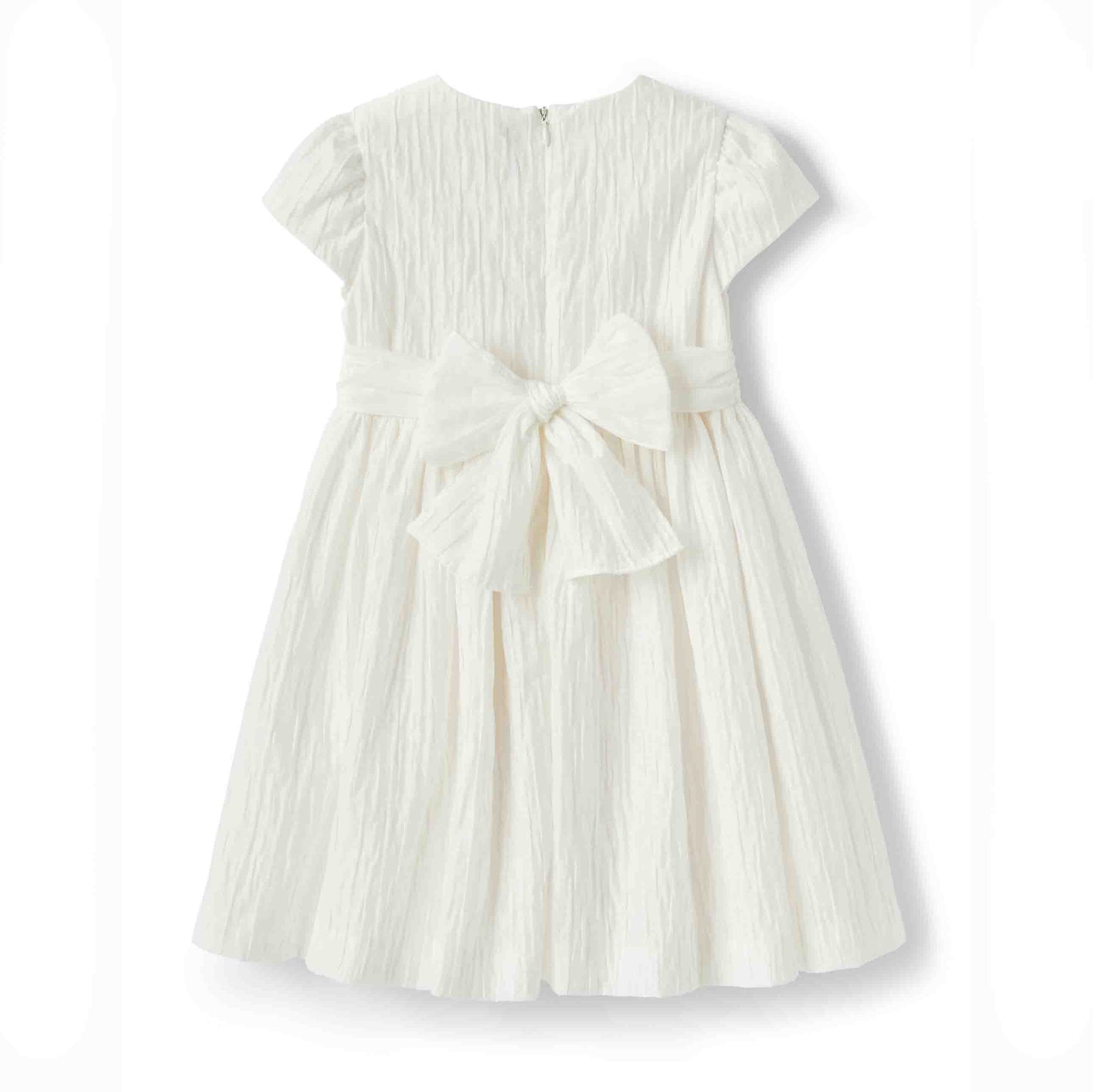 女童白色棉连衣裙