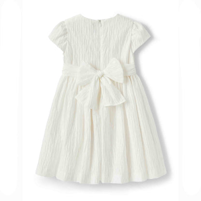 女童白色棉连衣裙