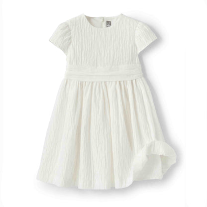 女童白色棉连衣裙