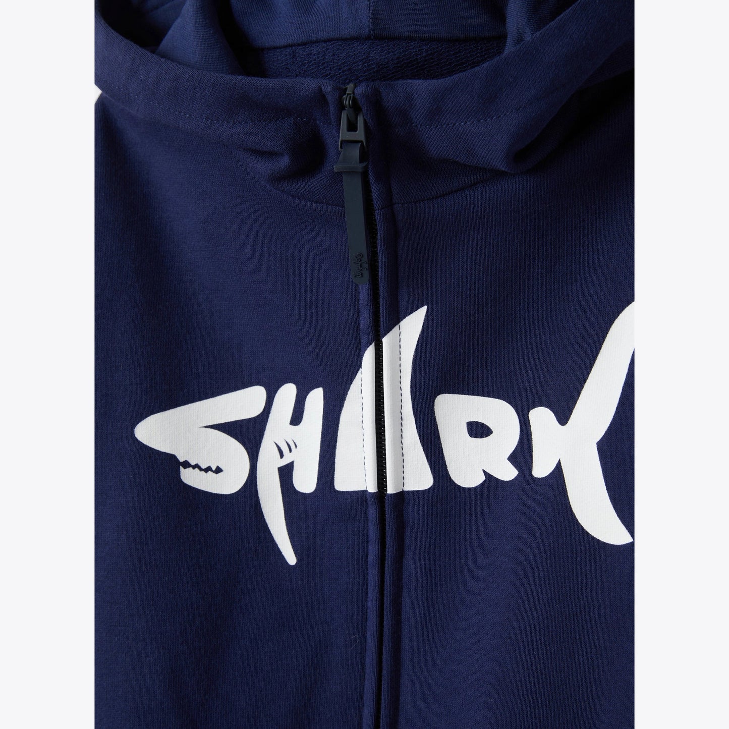 男童蓝色印花拉链夹克