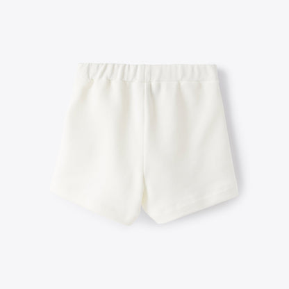 女童白色"IG"棉短裤