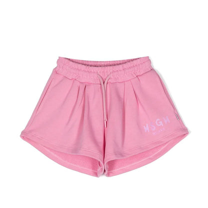 女童粉色Logo棉短裤