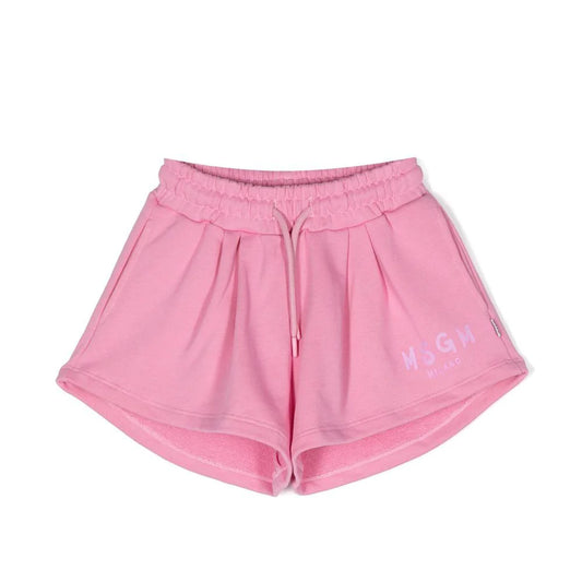 女童粉色Logo棉短裤