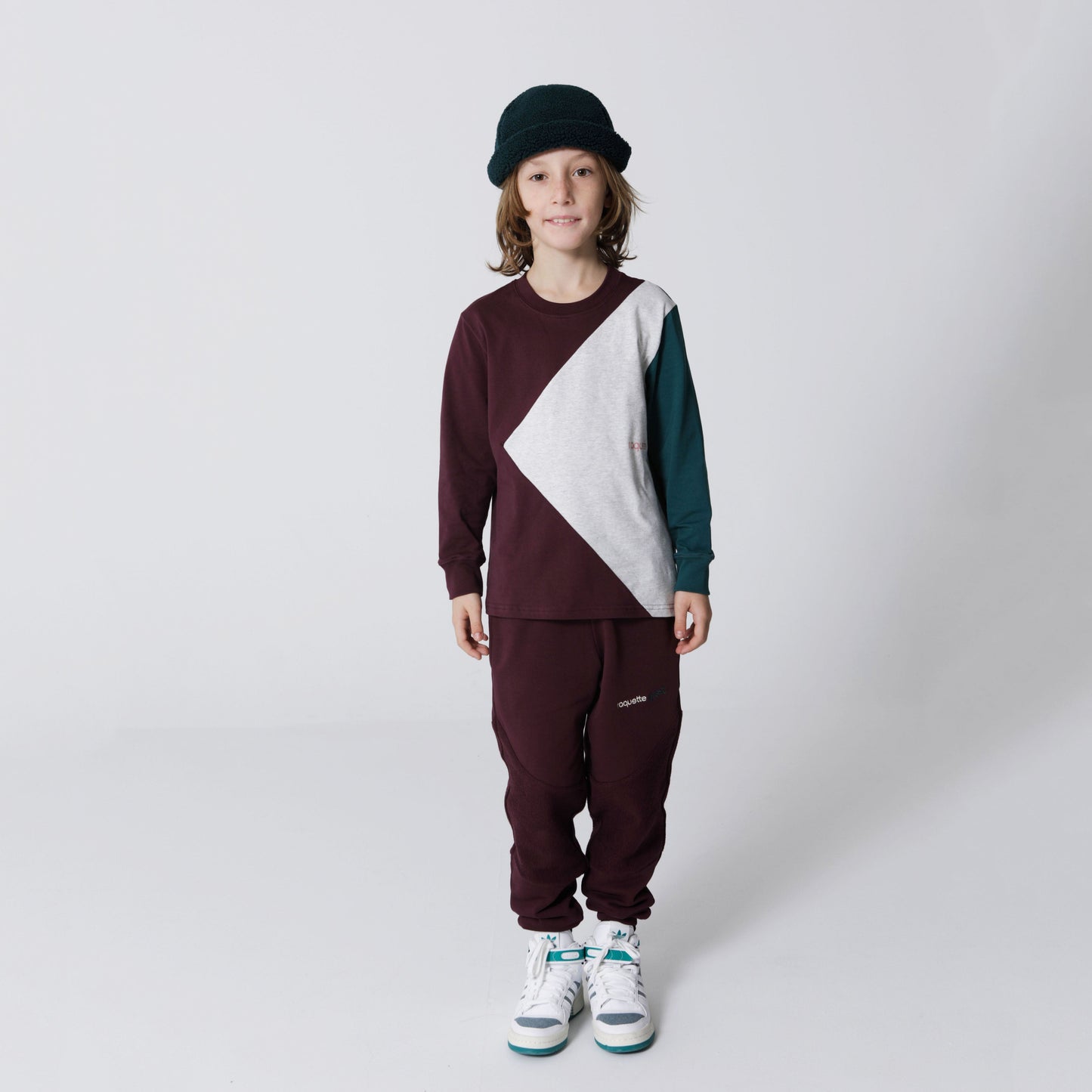 儿童紫色棉长裤