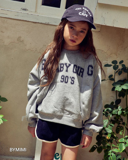 女童藏青色灯芯绒短裤