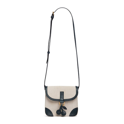 女童黑色樱桃单肩包