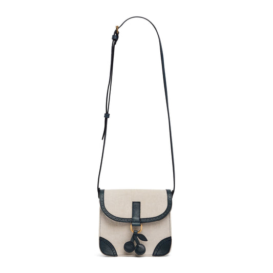 女童黑色樱桃单肩包