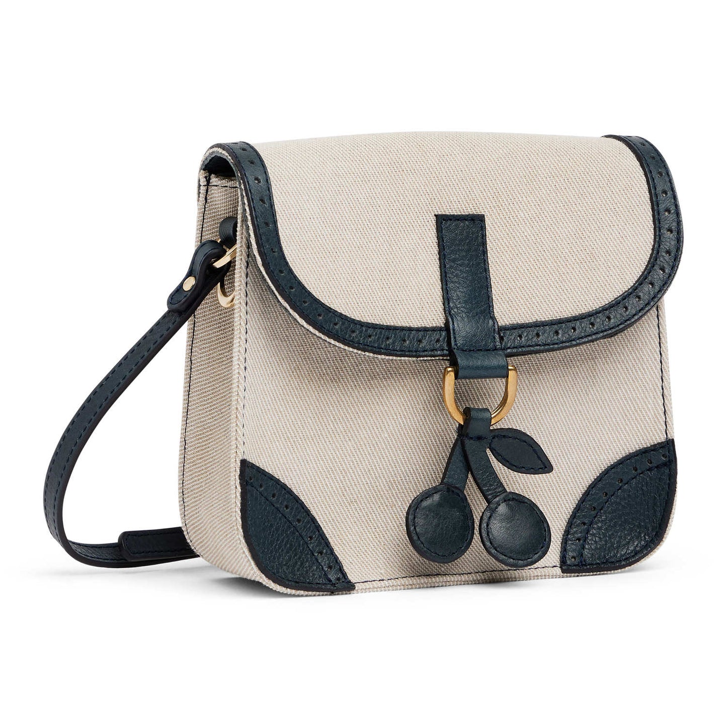 女童黑色樱桃单肩包