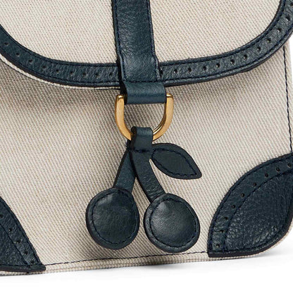 女童黑色樱桃单肩包