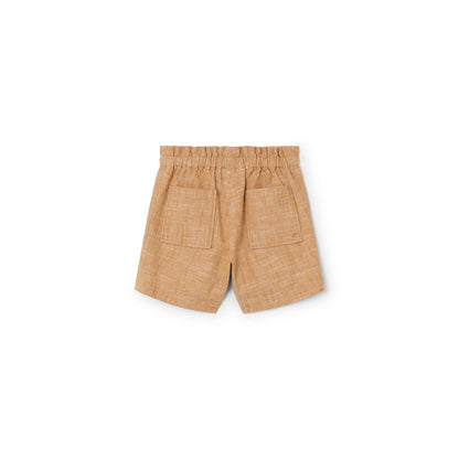 儿童棕色棉短裤