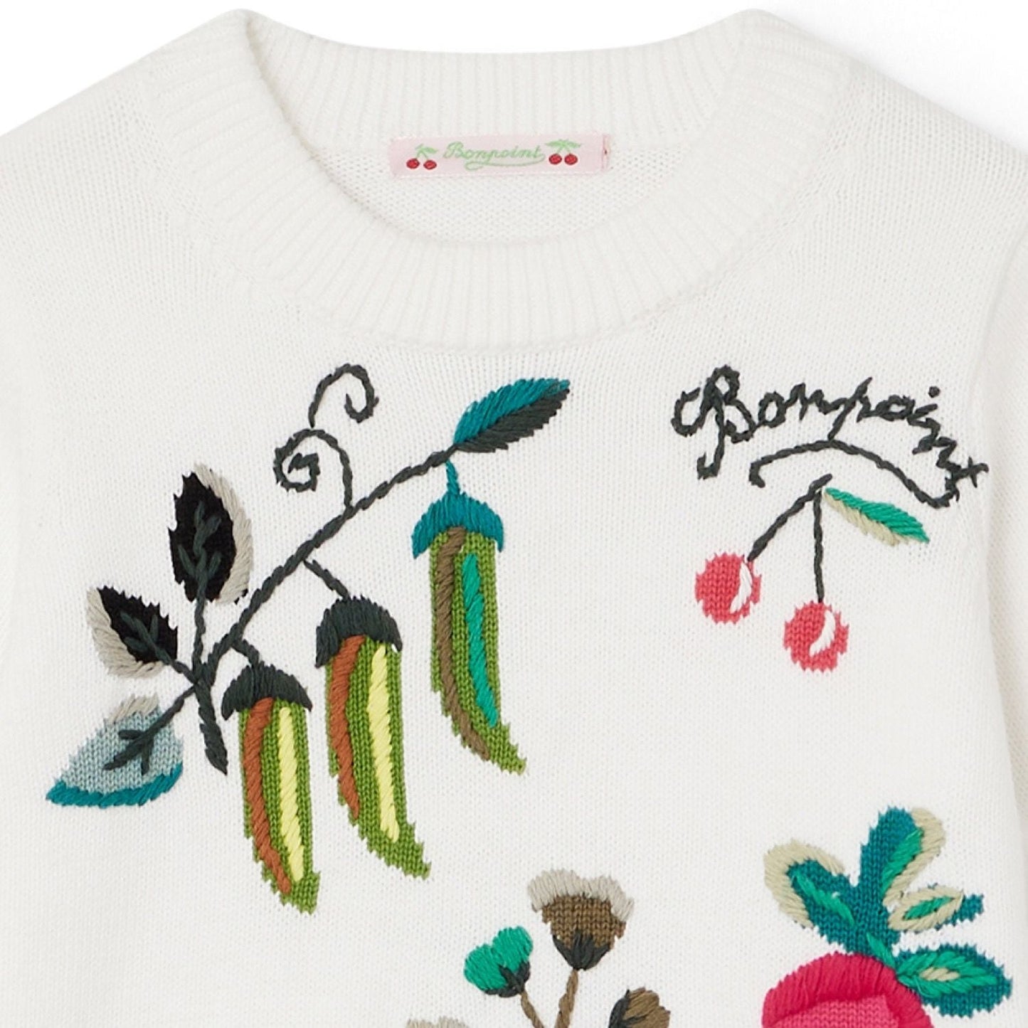 儿童白色棉毛衣