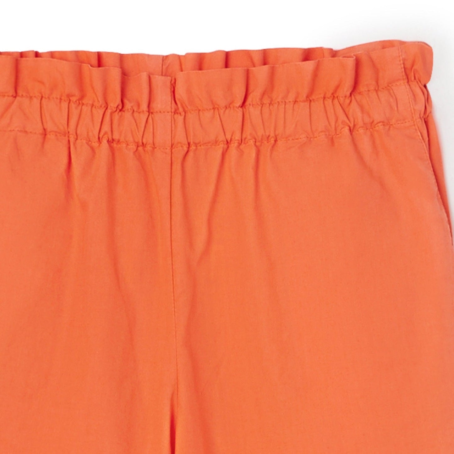 女童橙色棉长裤