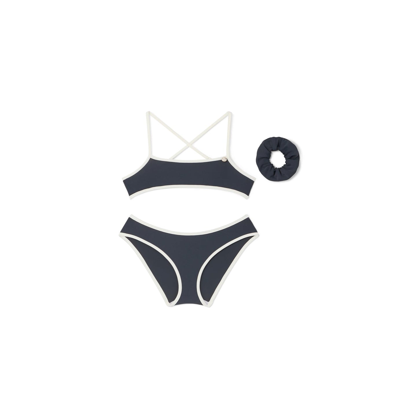 女童黑色泳衣套装