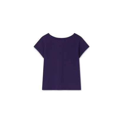 儿童靛蓝色棉T恤