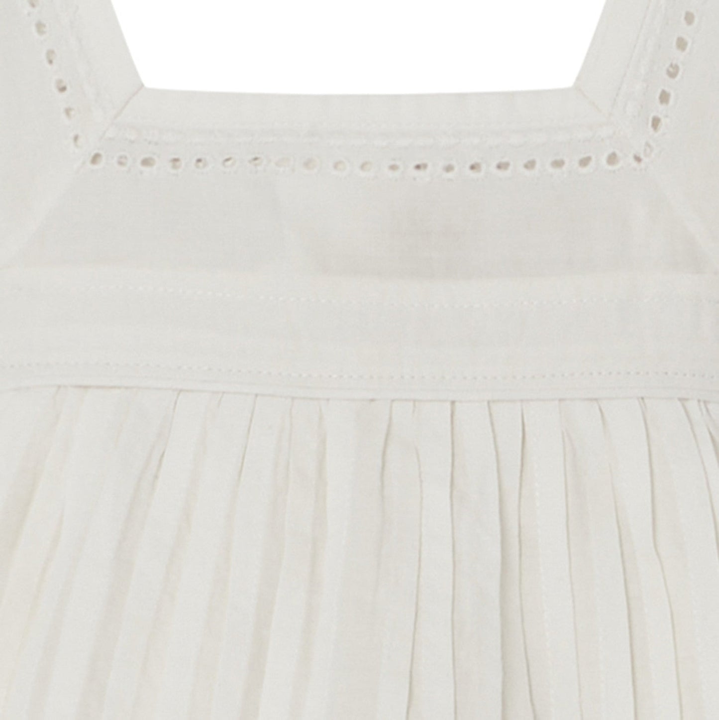 女婴白色棉连衣裙