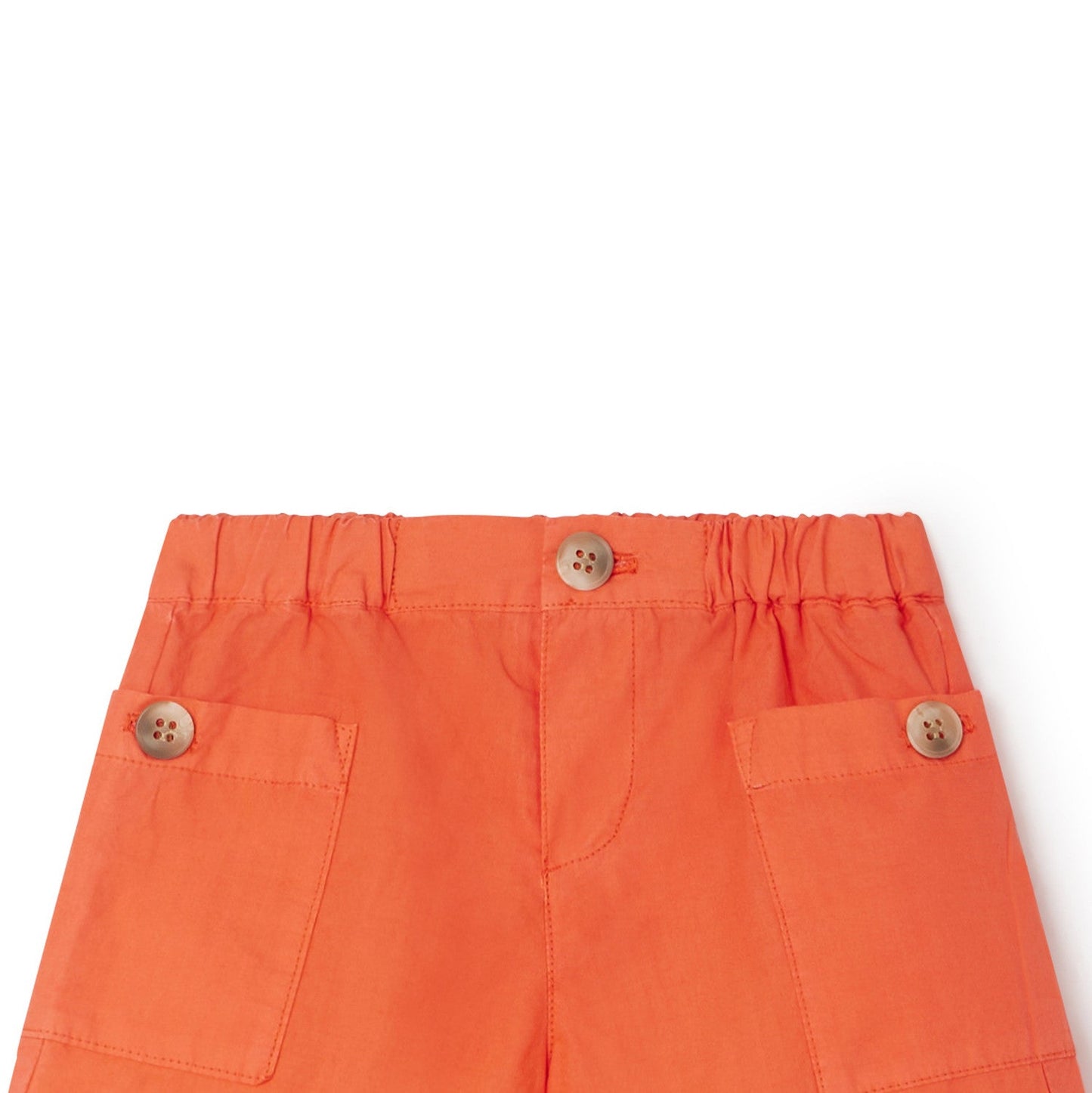 女童红色棉短裤