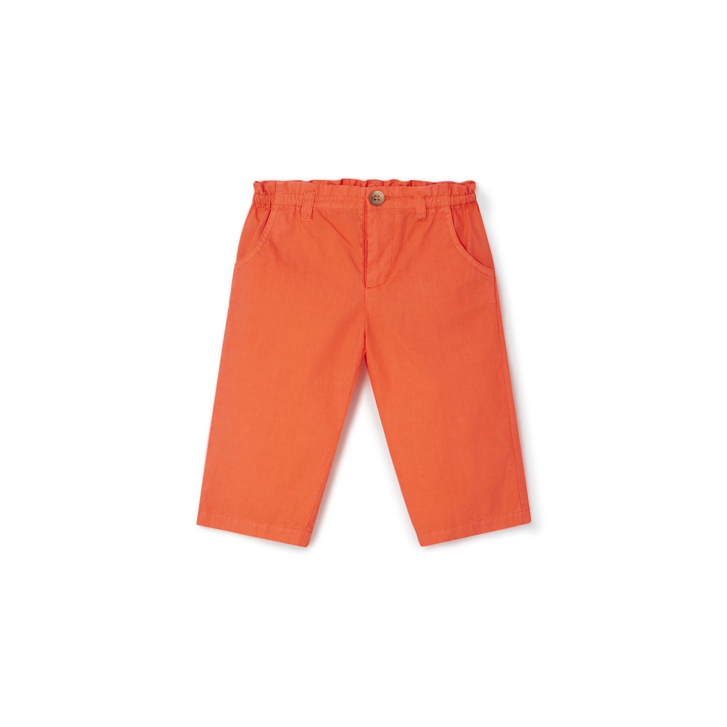 儿童橙色棉长裤